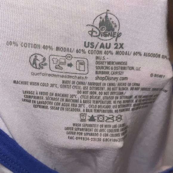 Cinderella Castle Ringer Tshirt White Magic Kingdom Disney Parks XXL 2X - Picture 3 of 3